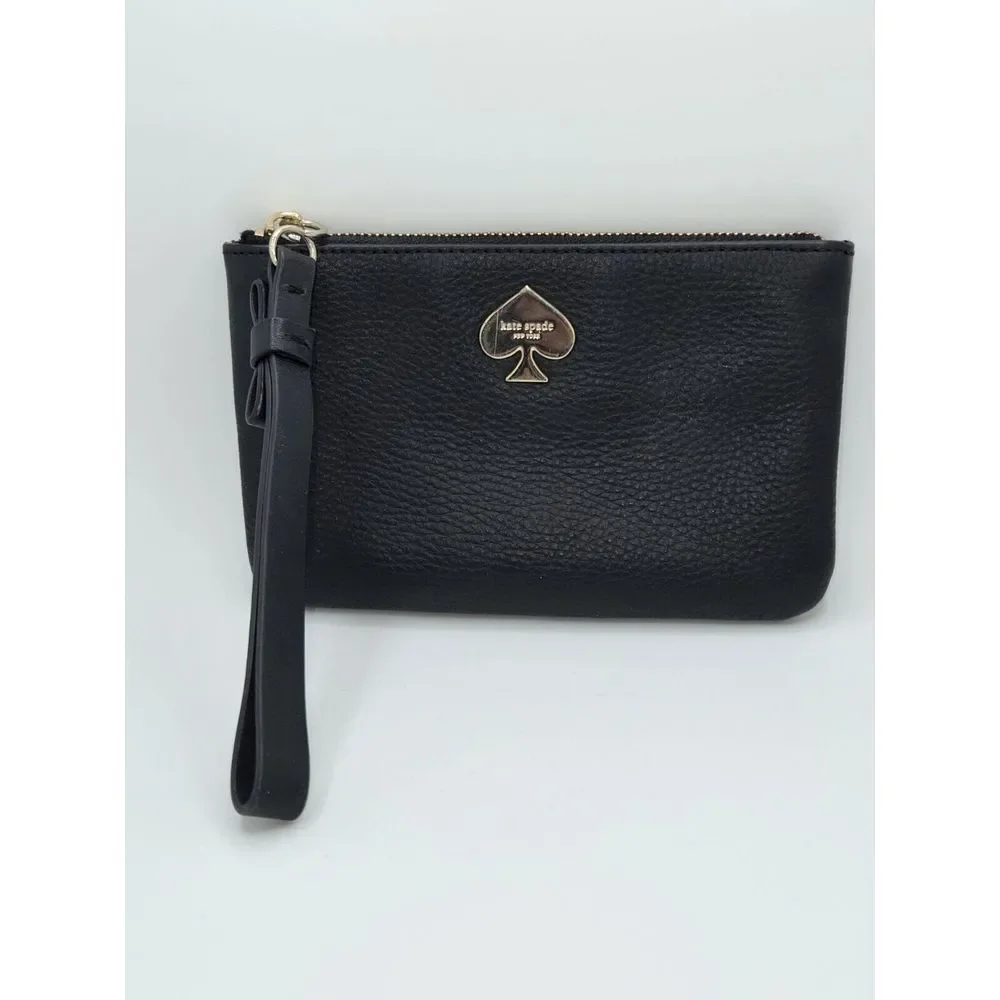 Kate‎ Spade New York L117354 Women's Black Leather Wristlet